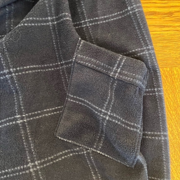 Le Moda Blue Plaid Woman's Size S-L Cape Vest Pockets - Picture 3 of 8